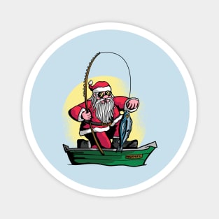 Fishing Santa Magnet